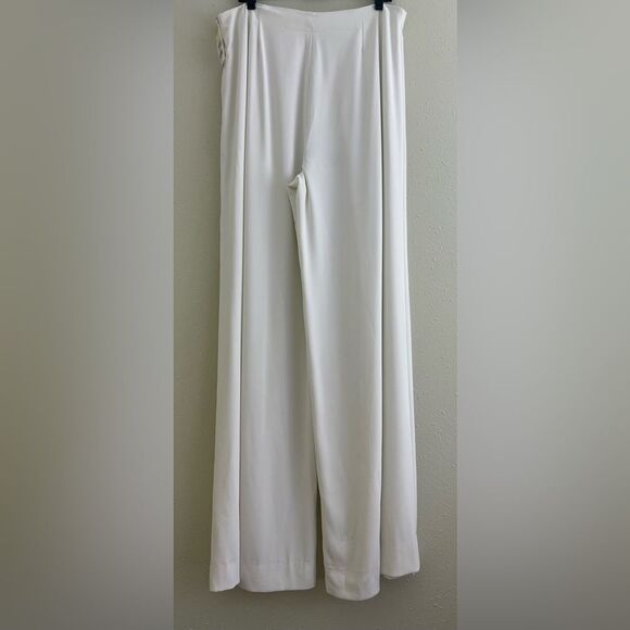 New L'AGENCE Women's Nova Pleated Pants in Ivory Size 16 - Picture 4 of 13